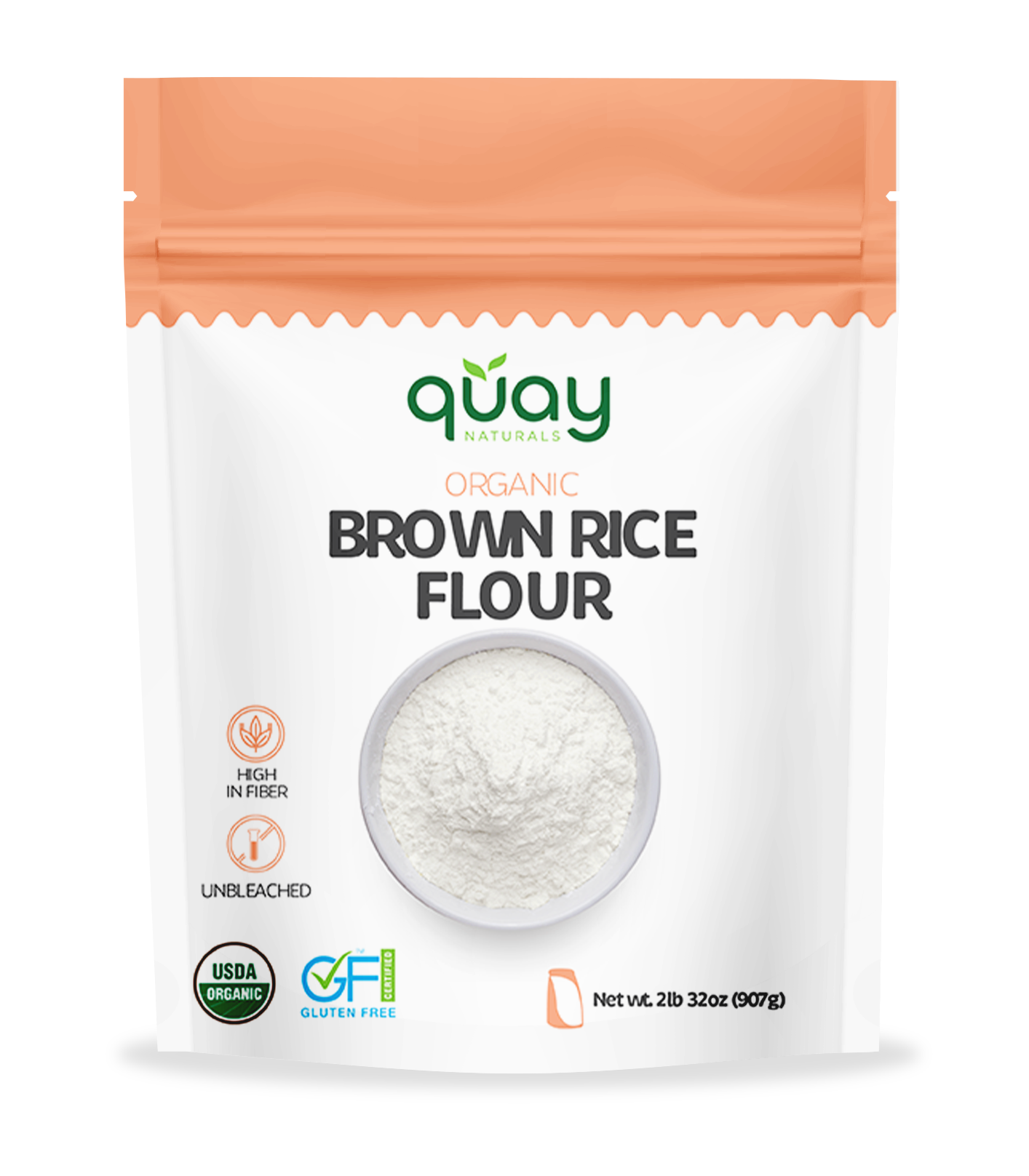 Quay Naturals White Rice Flour - Gluten Free Flour - Wheat Flour Substitute & Alternative for Baking & Cooking - Non GMO Quay Naturals White Rice Flour - Gluten Free Flour - Wheat Flour Substitute & Alternative for Baking & Cooking - Non GMO