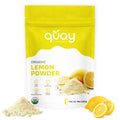 Package of Quay Naturals Organic Lemon Powder with lemons on a white background