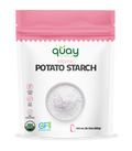 Package of Quay Naturals Organic Potato Starch with pink top and white label.