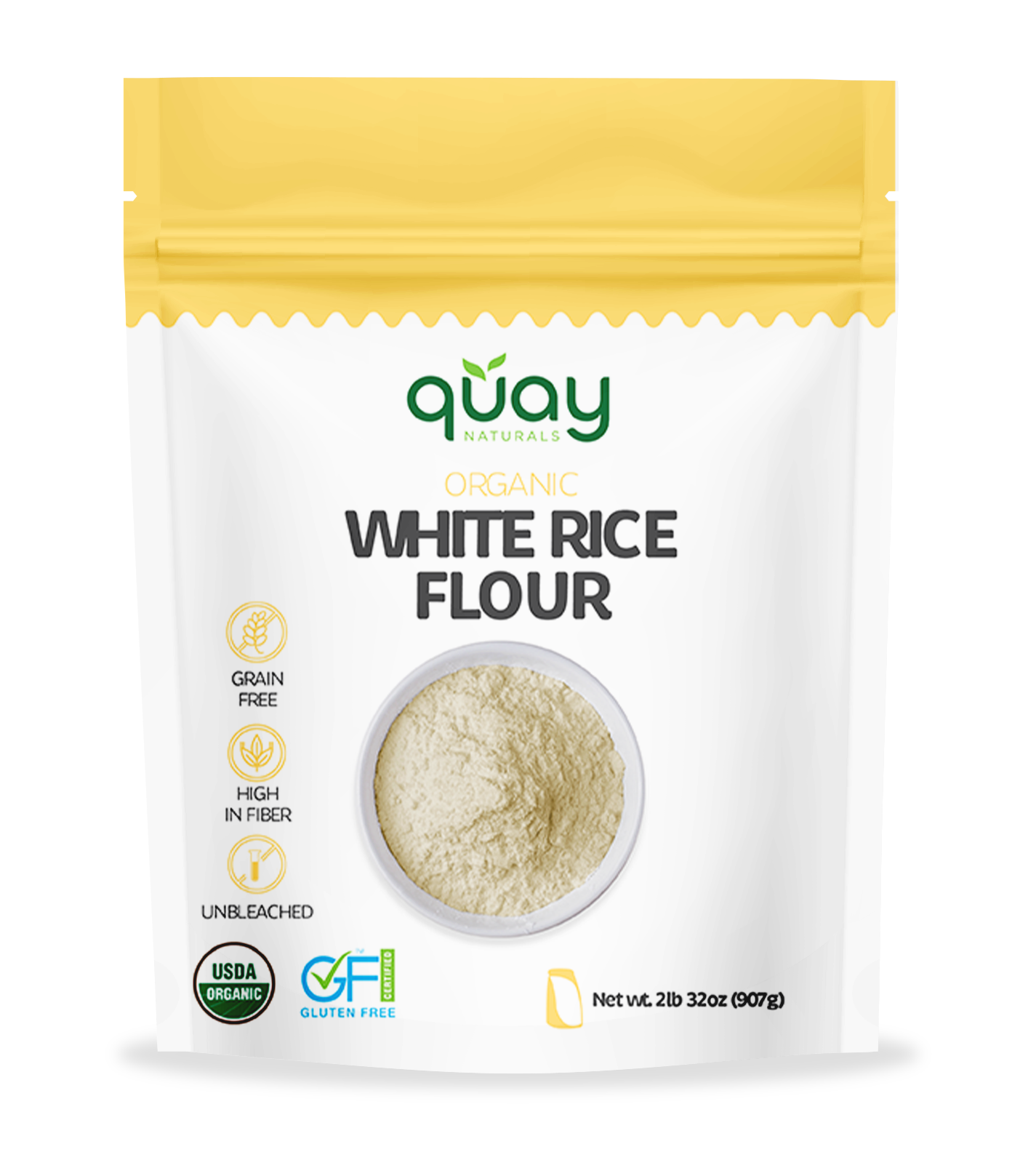 White rice flour front