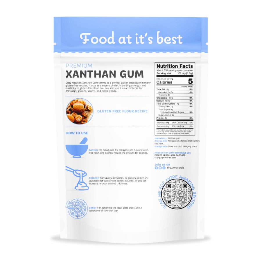 Gluten-free bread dough with xanthan gum
