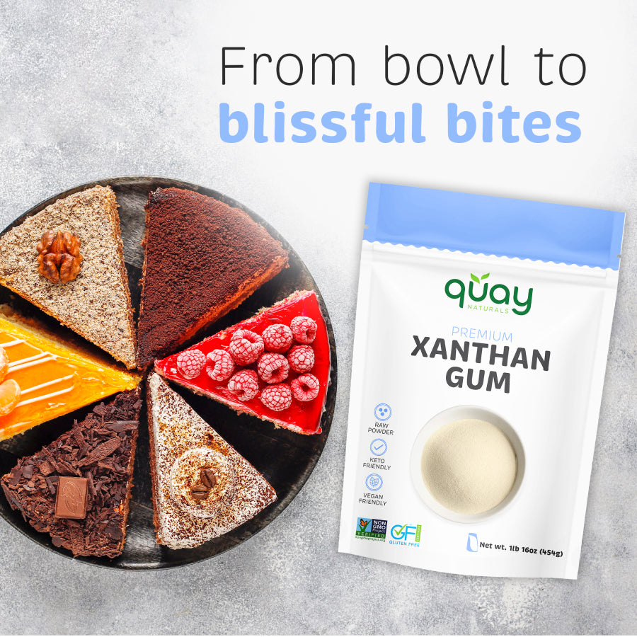Xanthan gum added to gluten-free flour mix