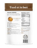 Back of a Quay Naturals baking powder package with nutrition facts and usage instructions.