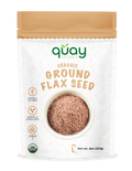 Quay Naturals Organic Ground Flax Seed package front side on a white background