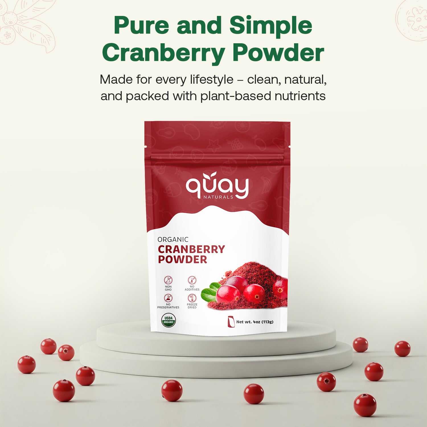 Pure and Simple Cranberry Powder